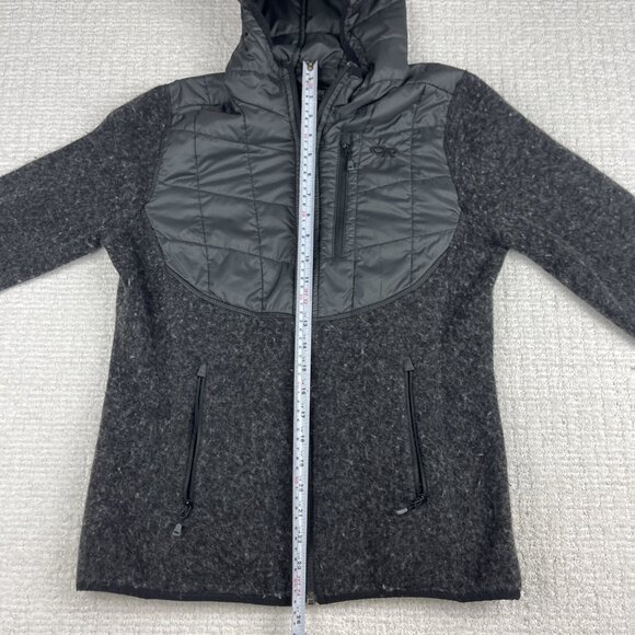 Outdoor Research Women's M Vashon Hybrid Full-Zip Jacket Black Wool Blend - Picture 13 of 16
